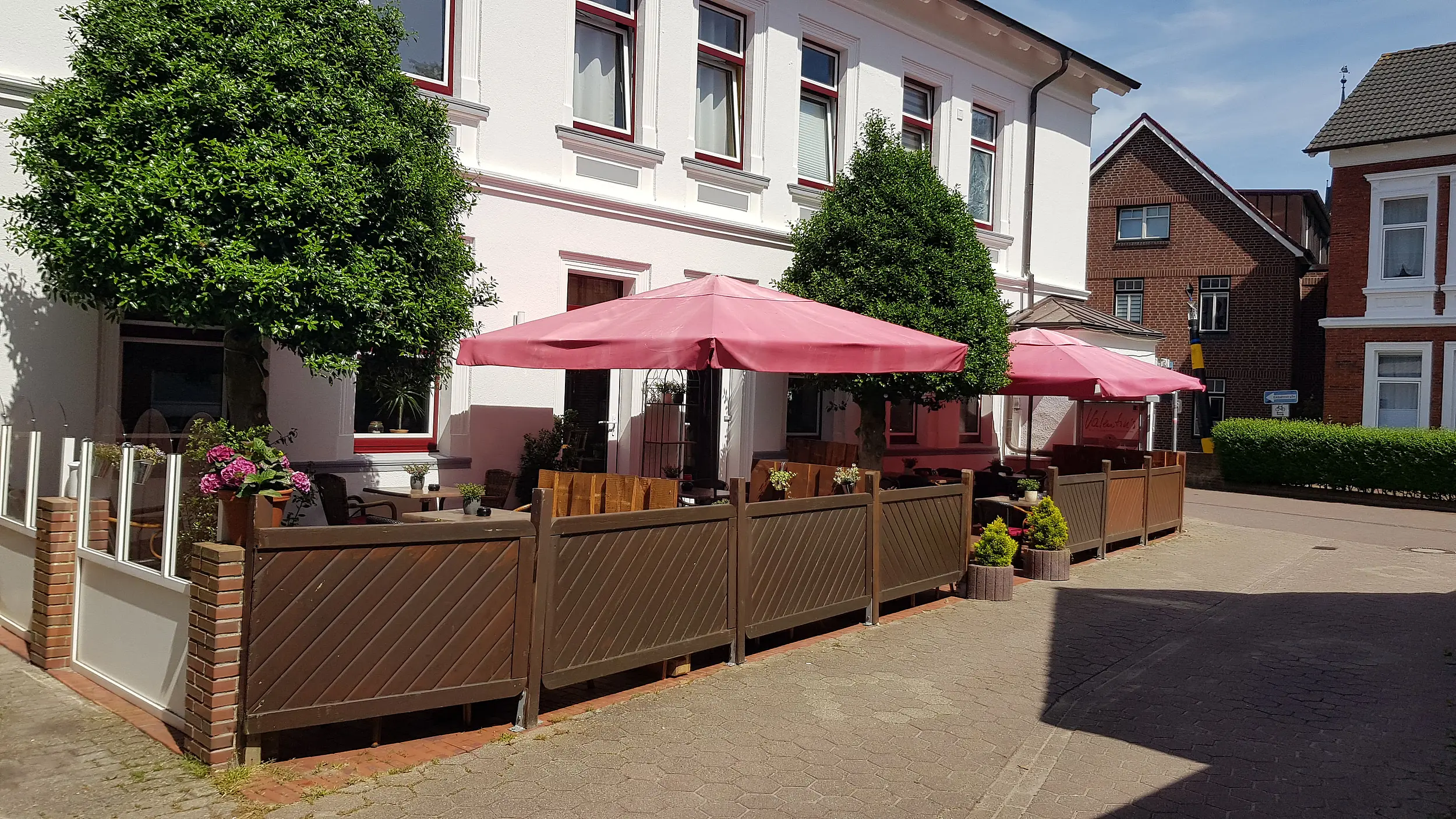 Außenbereich des Restaurants Valentins Außenbereich des Restaurants Valentins