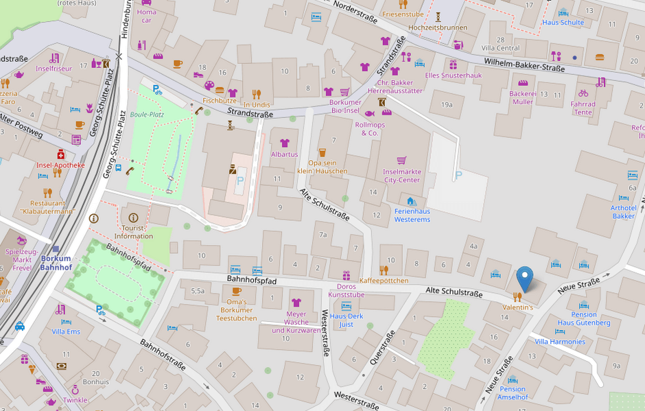 Adresse aus Openstreet. Kartenansicht